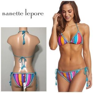 Nanette Lepore Sayulita Serape Vixen Bikini. NWT